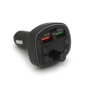 FM-модулятор Q7 з еквалайзером, 3.1A, PD18W, USB, TF, 55.5х41.5х37.5