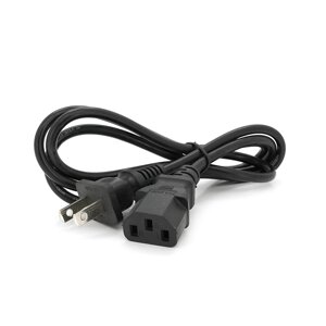 Кабель живлення CN 1m, 0.5mm, PC-184/2 B-C13 2 pin (американський роз'єм), Black, OEM Q50