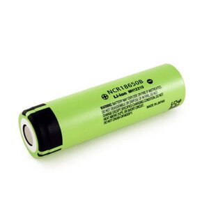 Акумулятор 18650 Li-Ion Panasonic NCR18650B, 1500mAh, 6.8A, 4.2/3.6/2.5V, GREEN (TIP TOP), OEM