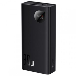 PowerBank Baseus Adaman2 Digital Display Fast Charge 10000mAh 30W, 2*USB+Type-C, PD3.0, QC3.0, Black, Q40