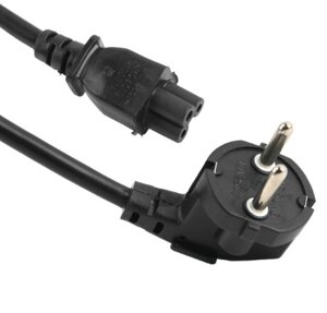 Кабель живлення Schuko PC-186 CEE7 / 17-IEC C5, 1.5M, 0.75mm, для ноутбука, OEM Q250