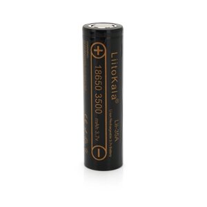 Акумулятор 18650 Li-Ion LiitoKala Lii-35A, 3500mah (3550-3650mah, 3.7V (2.75-4.2V), Black, PVC BOX Q2, цiна за 1 шт