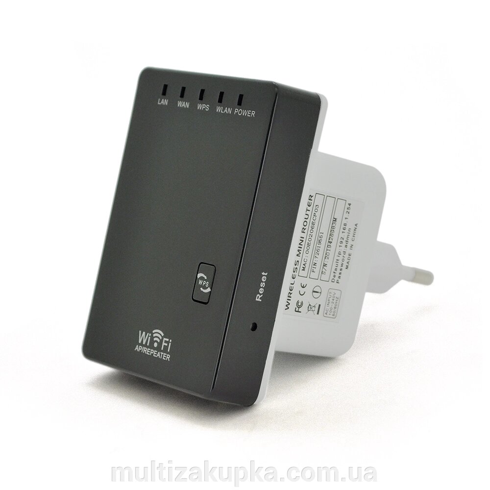 Підсилювач WiFi сигналу з вбудованою антеною LV-WR02, живлення 220V, 300Mbps, IEEE 802.11b / g / n, 2.4GHz, BOX від компанії Mультізакупка - фото 1