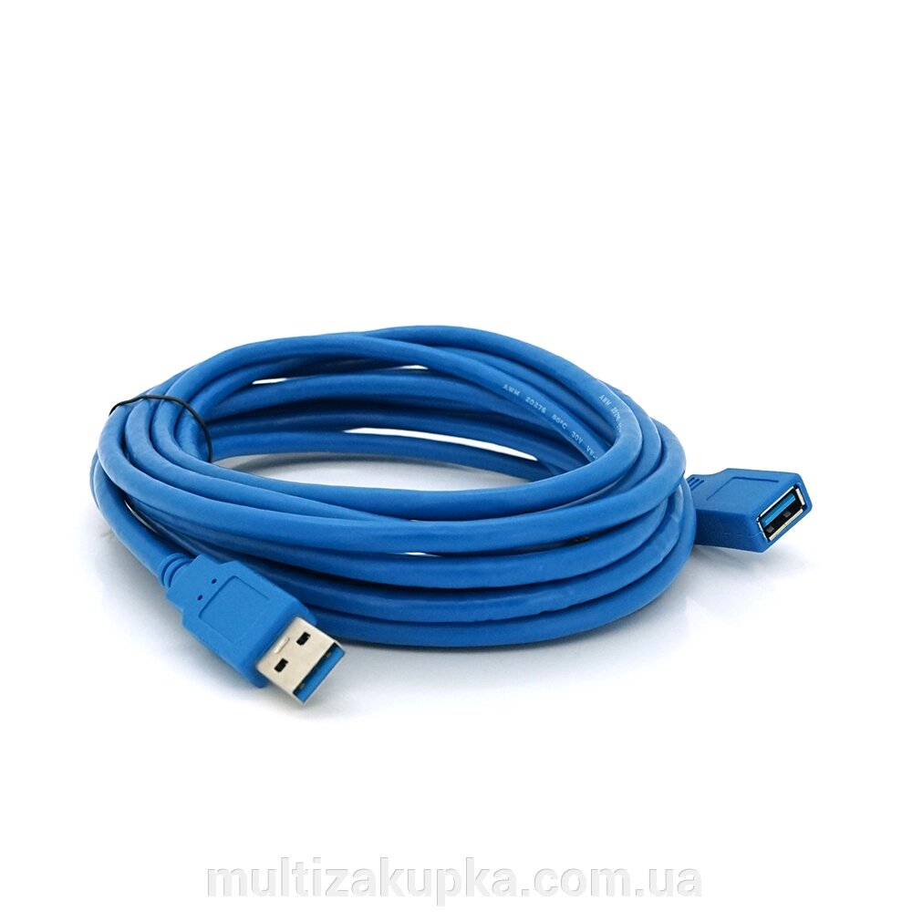 Подовжувач USB 3.0 AM/AF, 5.0m, Blue, пакет від компанії Mультізакупка - фото 1