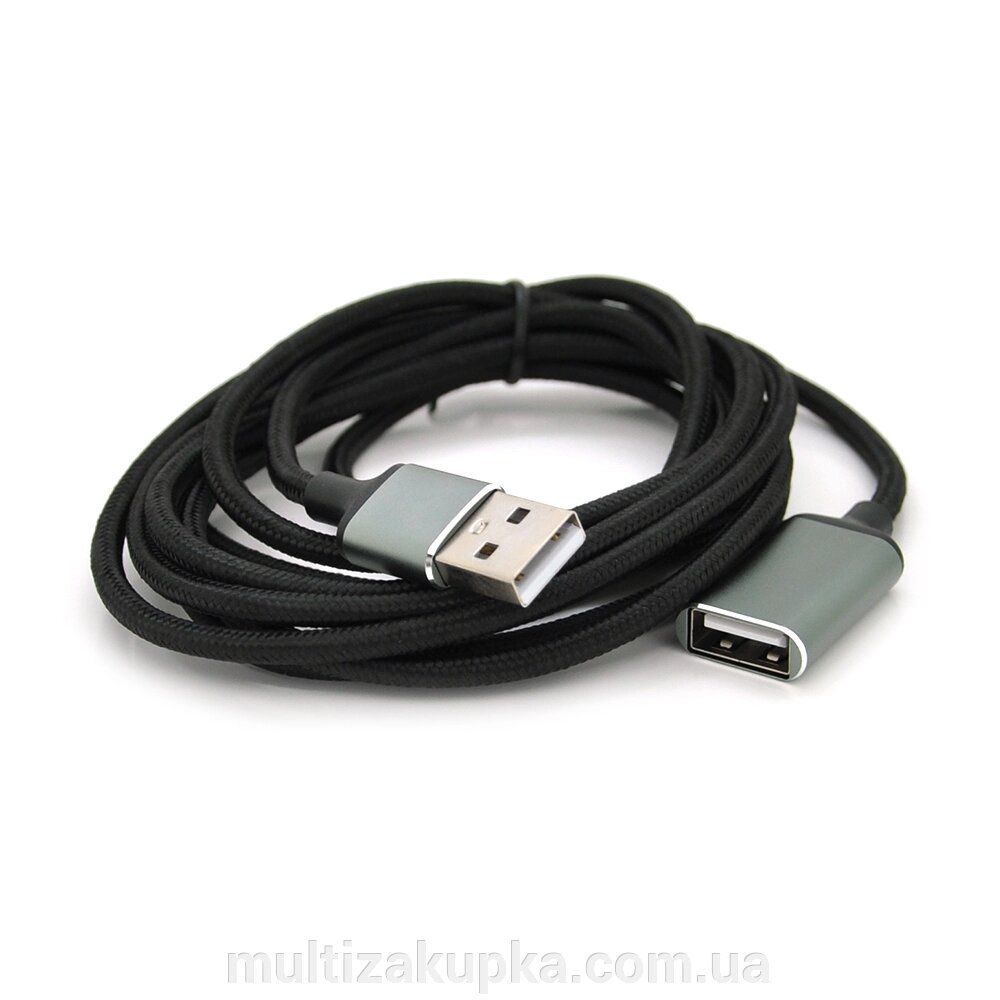 Подовжувач VEGGIEG UF2-2, USB 2.0 AM/AF, 2,0m, Black, Пакет від компанії Mультізакупка - фото 1