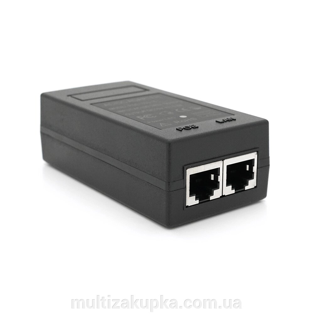 POE інжектор 15V 0.8A (12Вт) з портами Ethernet 10/100Мбіт/с, без кабелю живлення від компанії Mультізакупка - фото 1