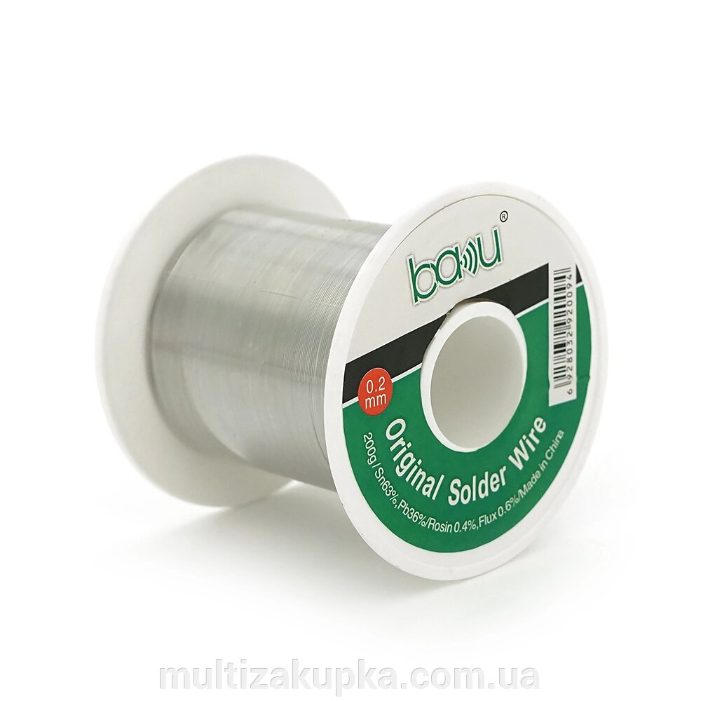 Припій BAKKU дротяний Solder wire BK 0.2*200G A DIA 0,2mm (200g) від компанії Mультізакупка - фото 1