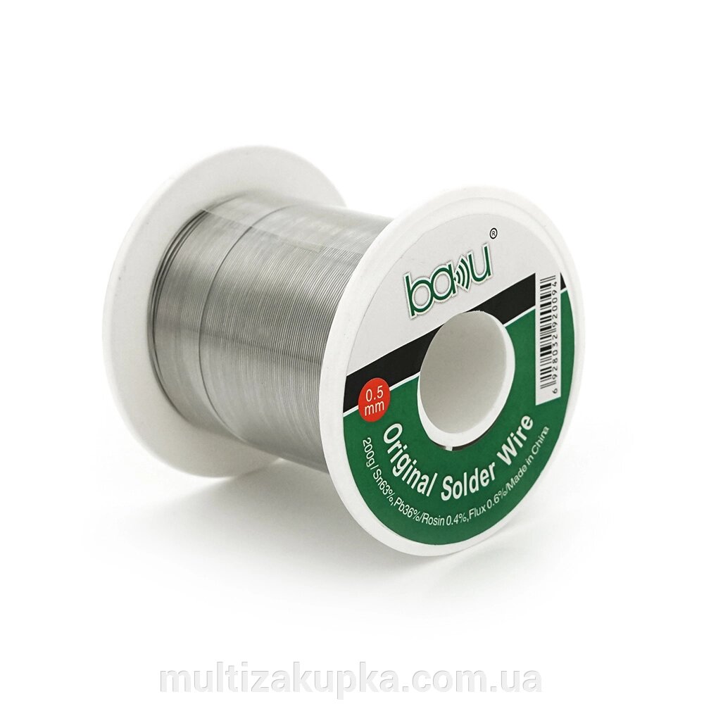 Припій BAKKU дротяний Solder wire BK 0.5*200G A DIA 0,5mm (200g) від компанії Mультізакупка - фото 1