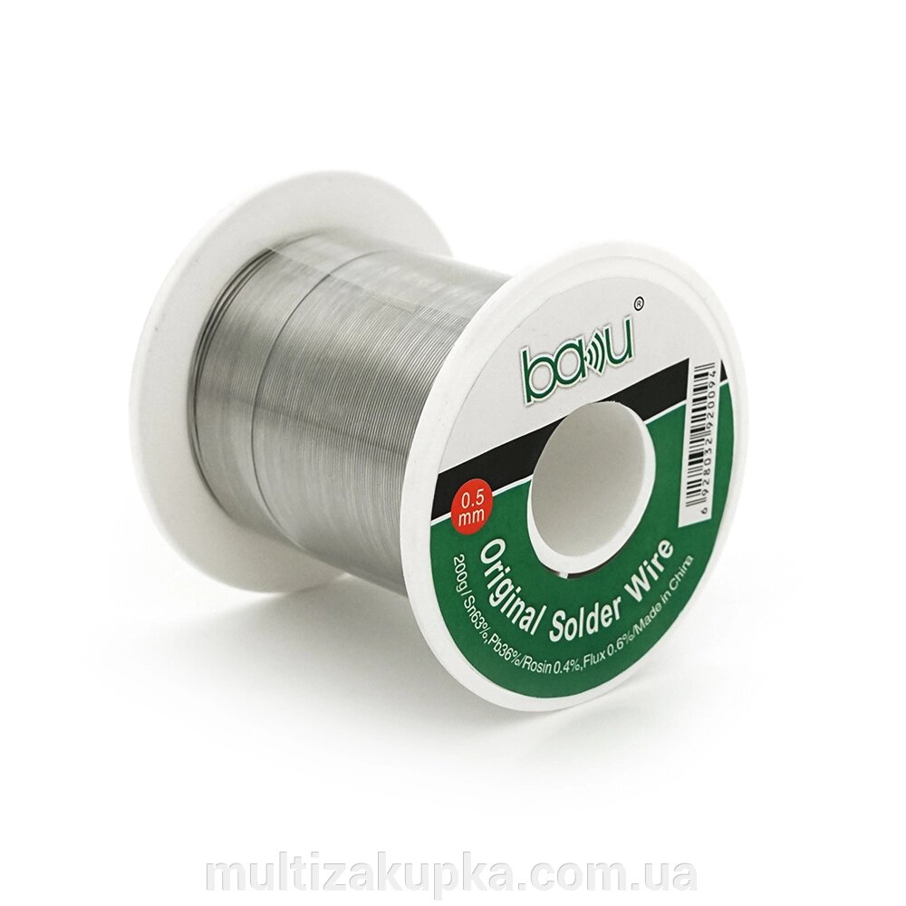 Припій BAKKU дротяний Solder wire BK 0.5*300G A DIA 0,5mm (250g) від компанії Mультізакупка - фото 1