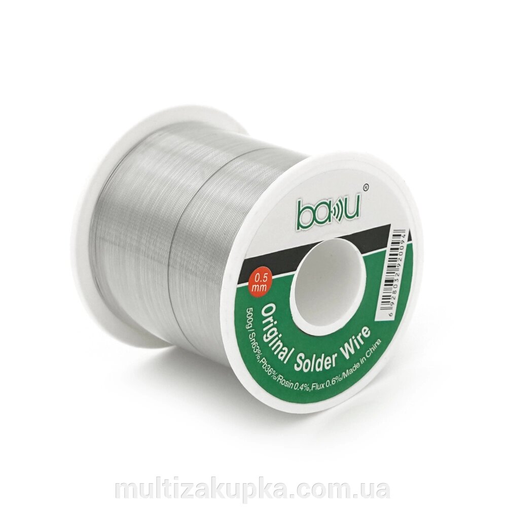 Припій BAKKU дротяний Solder wire BK 0.5*500G A DIA 0,5mm (500g) від компанії Mультізакупка - фото 1