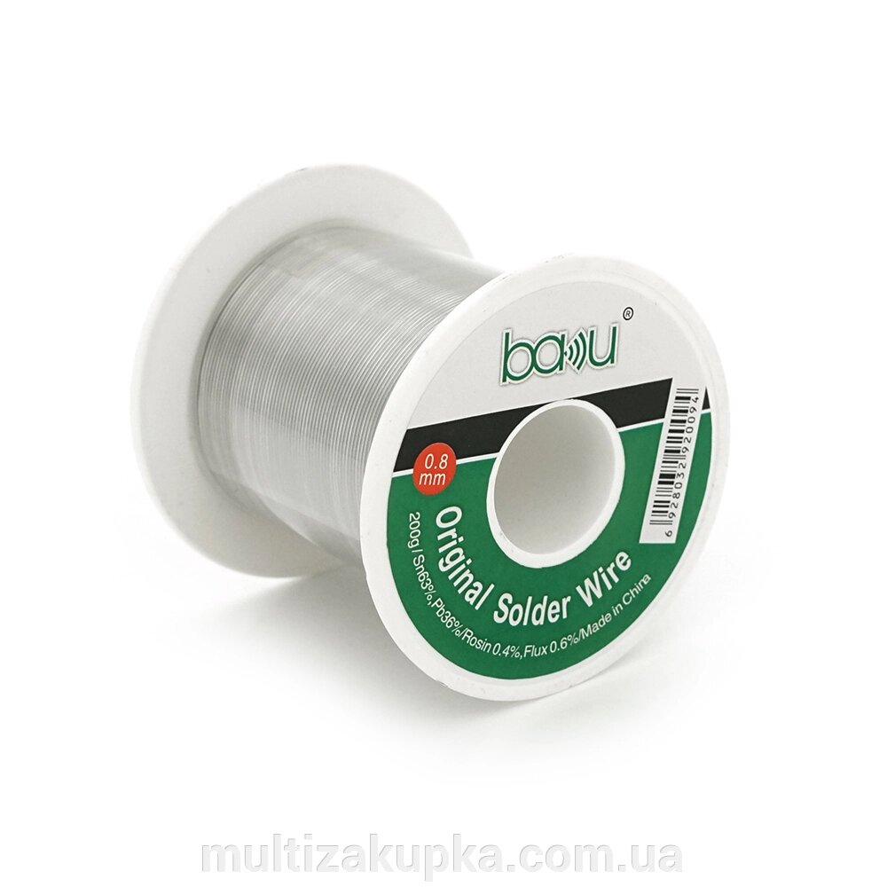 Припій BAKKU дротяний Solder wire BK 0.8*200G A DIA 0,8mm (200g) від компанії Mультізакупка - фото 1