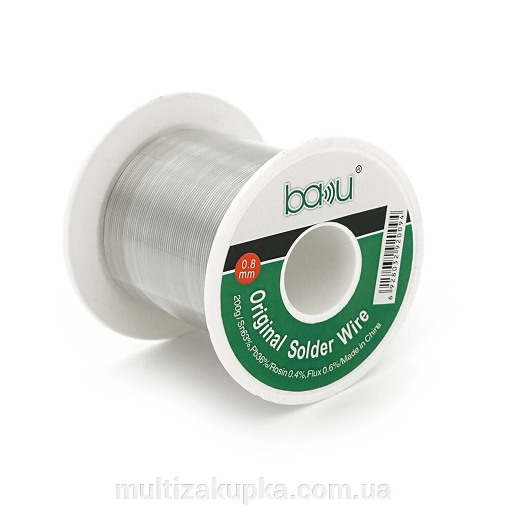 Припій BAKKU дротяний Solder wire BK 0.8*300G A DIA 0,8mm (250g) від компанії Mультізакупка - фото 1