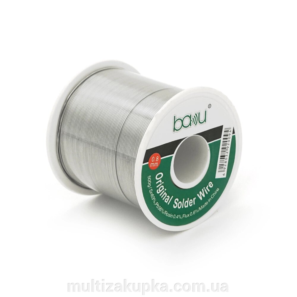 Припій BAKKU дротяний Solder wire BK 0.8*500G A DIA 0,8mm (500g) від компанії Mультізакупка - фото 1