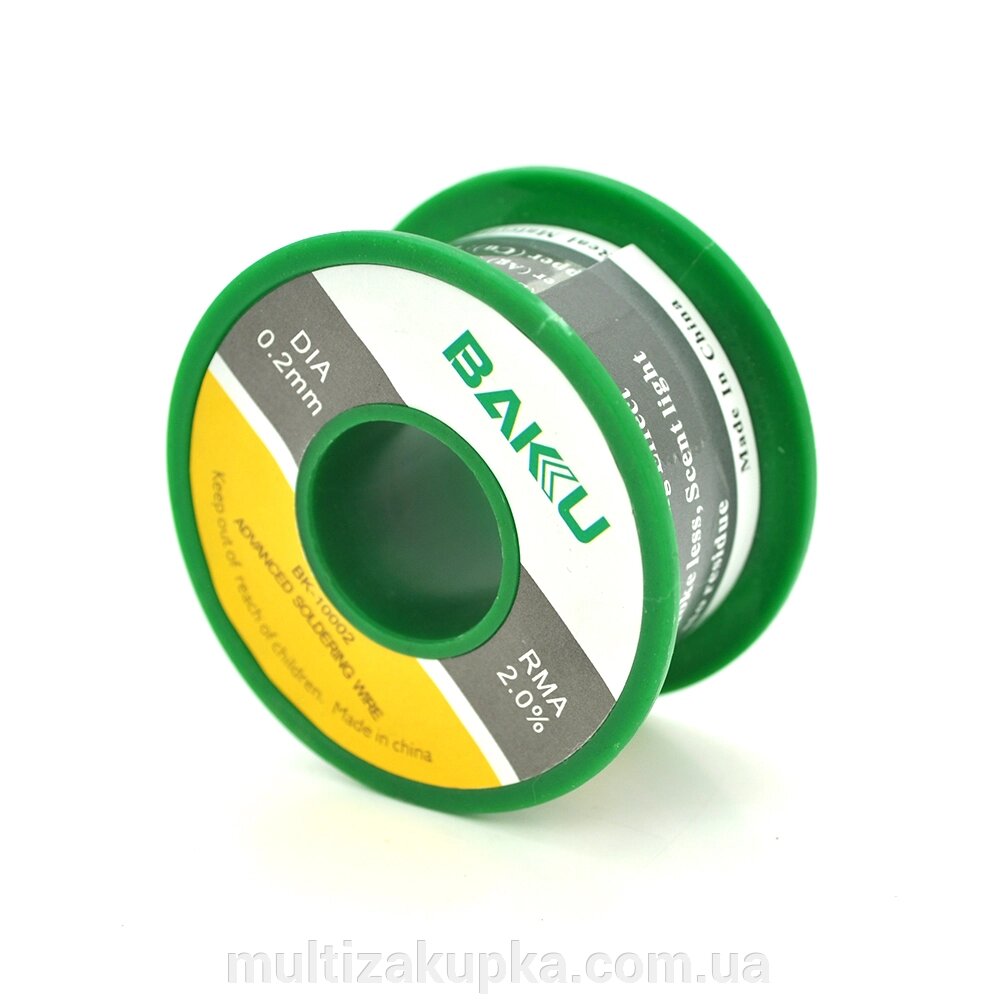 Припій BAKKU дротяний Solder wire BK10002 DIA 0,2mm (50g) від компанії Mультізакупка - фото 1