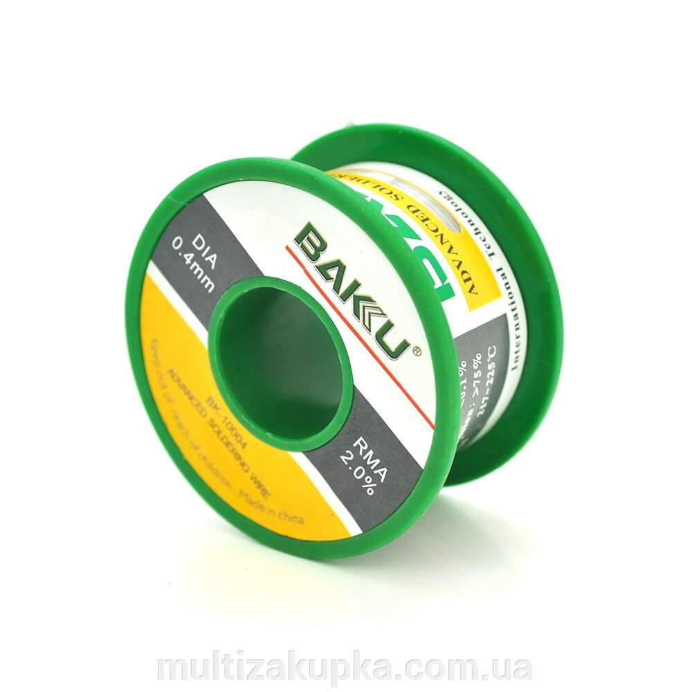 Припій BAKKU дротяний Solder wire BK10004 DIA 0,4mm (50g), OEM від компанії Mультізакупка - фото 1