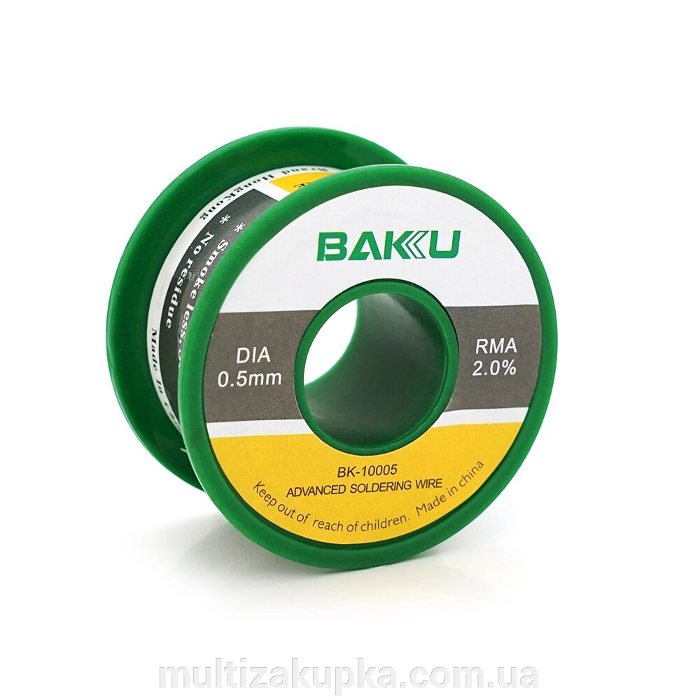 Припій BAKKU дротяний Solder wire BK10005 DIA 0,5mm (40g), OEM від компанії Mультізакупка - фото 1