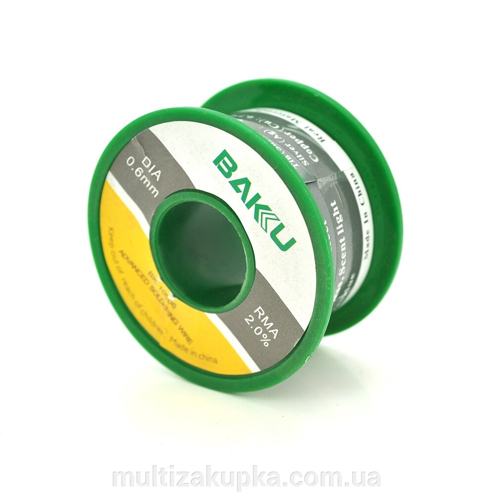 Припій BAKKU дротяний Solder wire BK10006 DIA 0,6mm (50g) від компанії Mультізакупка - фото 1