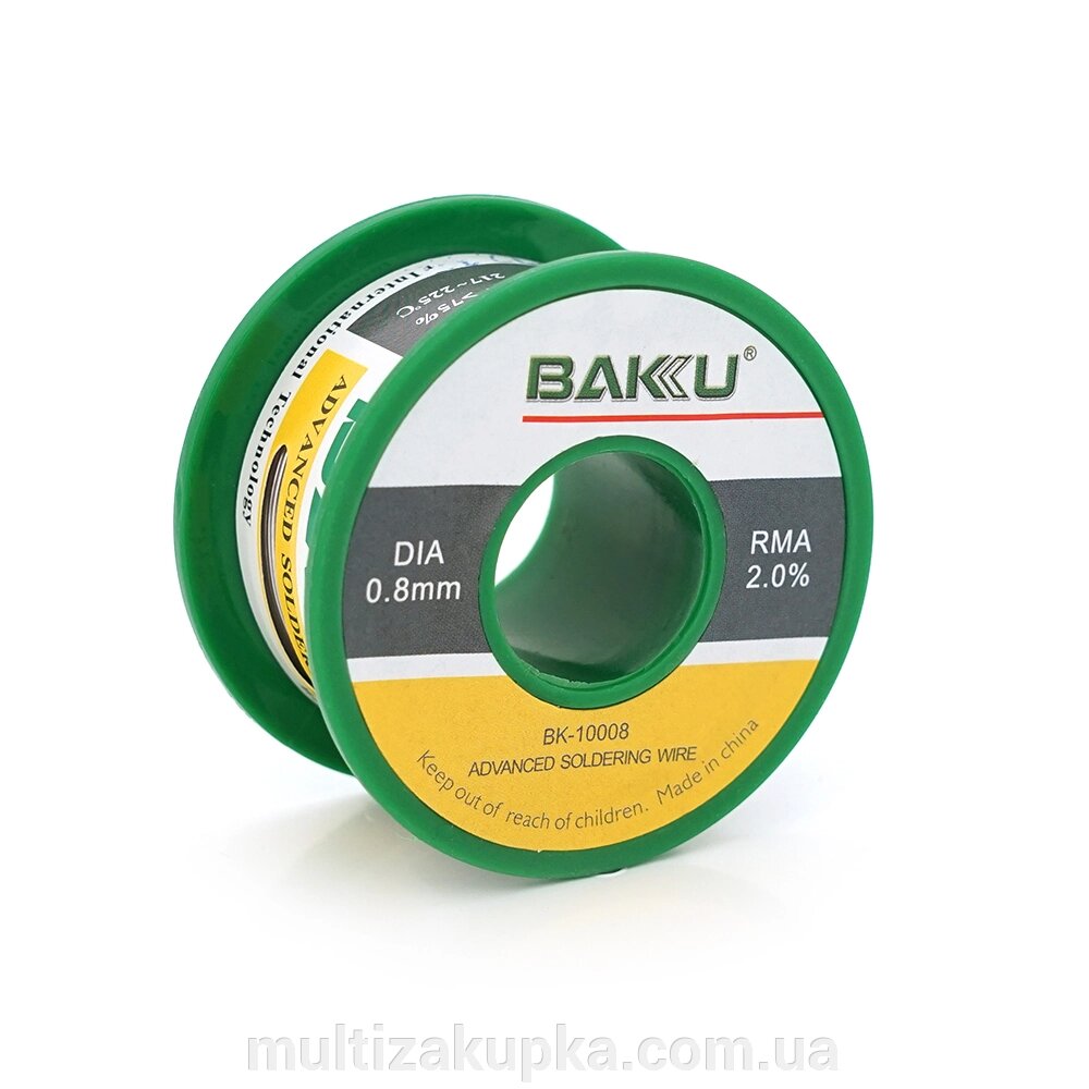 Припій BAKKU дротяний Solder wire BK10008 DIA 0,8mm (50g) від компанії Mультізакупка - фото 1