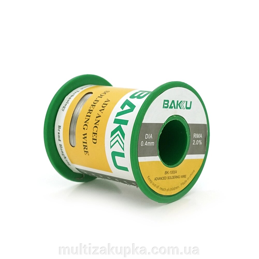 Припій BAKU дротяний Solder wire BK10004 100G DIA 0,4mm (100g) від компанії Mультізакупка - фото 1