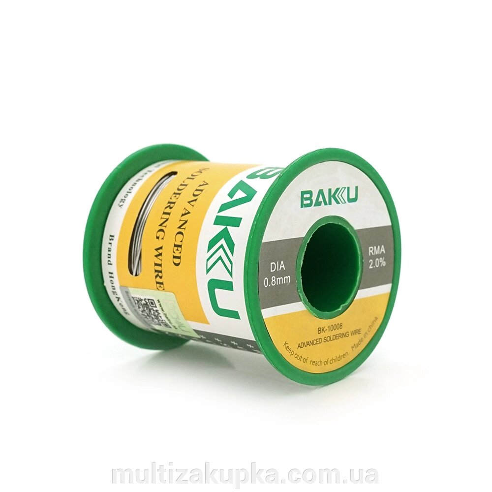 Припій BAKU дротяний Solder wire BK10008 100G DIA 0,8mm (100g) від компанії Mультізакупка - фото 1