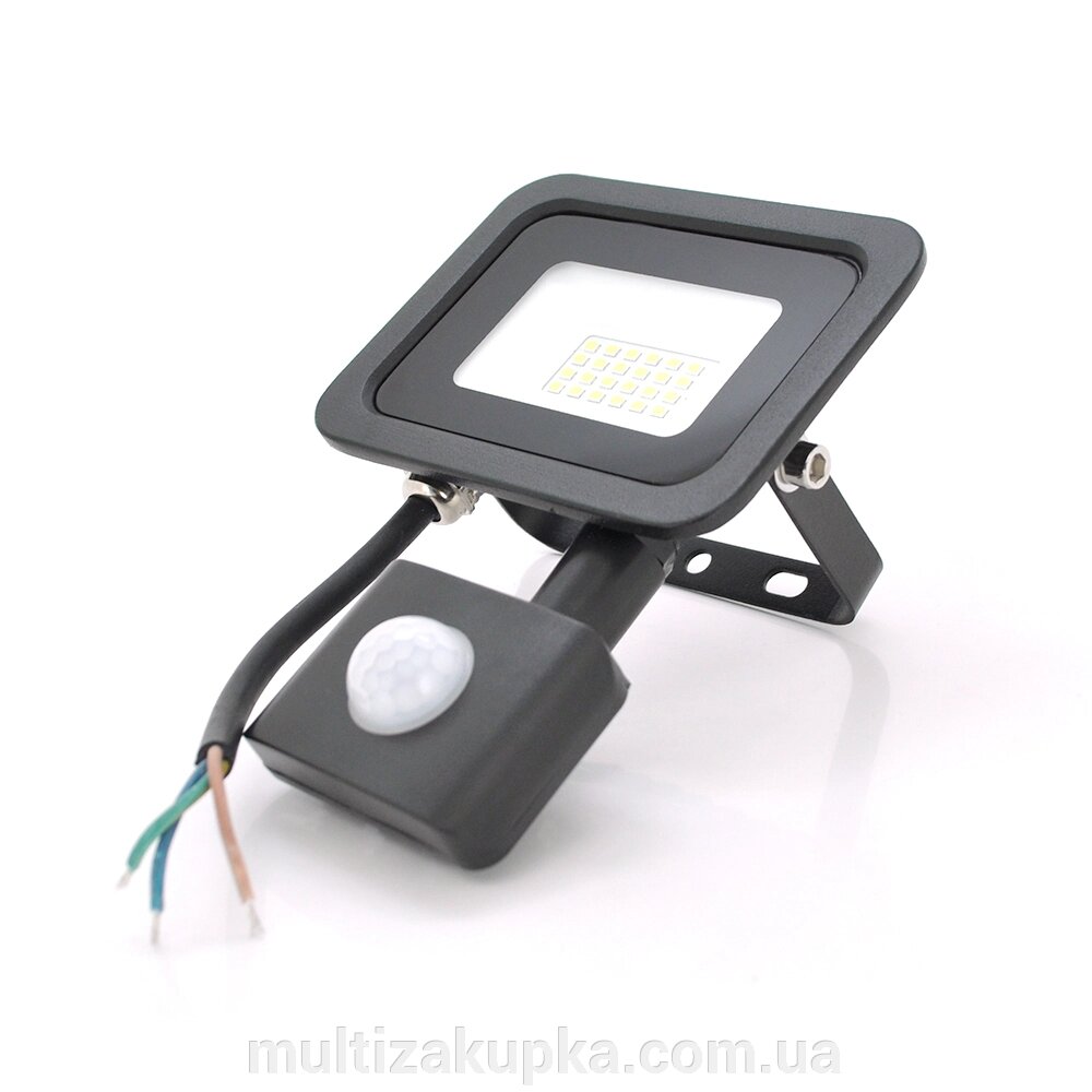 Прожектор SLIM SENSOR LED RITAR RT-FLOOD/MS20A, 20W, 24xSMD2835, IP65, 2000Lm, 6500K (100%), PF>0.9  Ra>70, 125*140*25mm від компанії Mультізакупка - фото 1