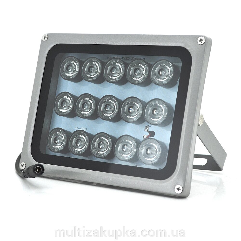 Прожектор спрямований із сутінковим датчиком YOSO 12V 30W, 15LED, IP66, кут огляду 60°, дальність до 50м, 177*138*65мм, від компанії Mультізакупка - фото 1