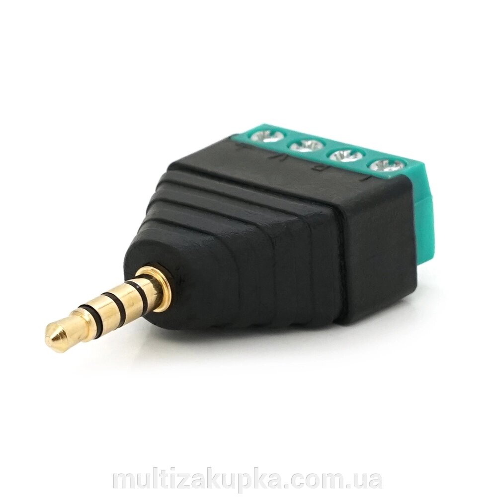 Роз'єм для підключення  miniJack 3.5 Stereo (4 контакти) із клемами під кабель Q100 від компанії Mультізакупка - фото 1