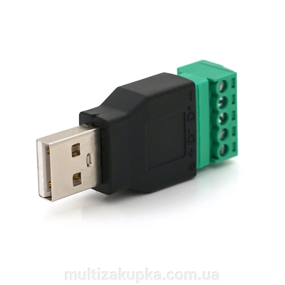 Роз'єм для підключення USB (5 контактів) з клемами під кабель Q100 від компанії Mультізакупка - фото 1