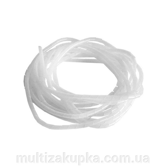 Спіральний кабельний організатор діаметр, 18mm, довжина 4m, White від компанії Mультізакупка - фото 1