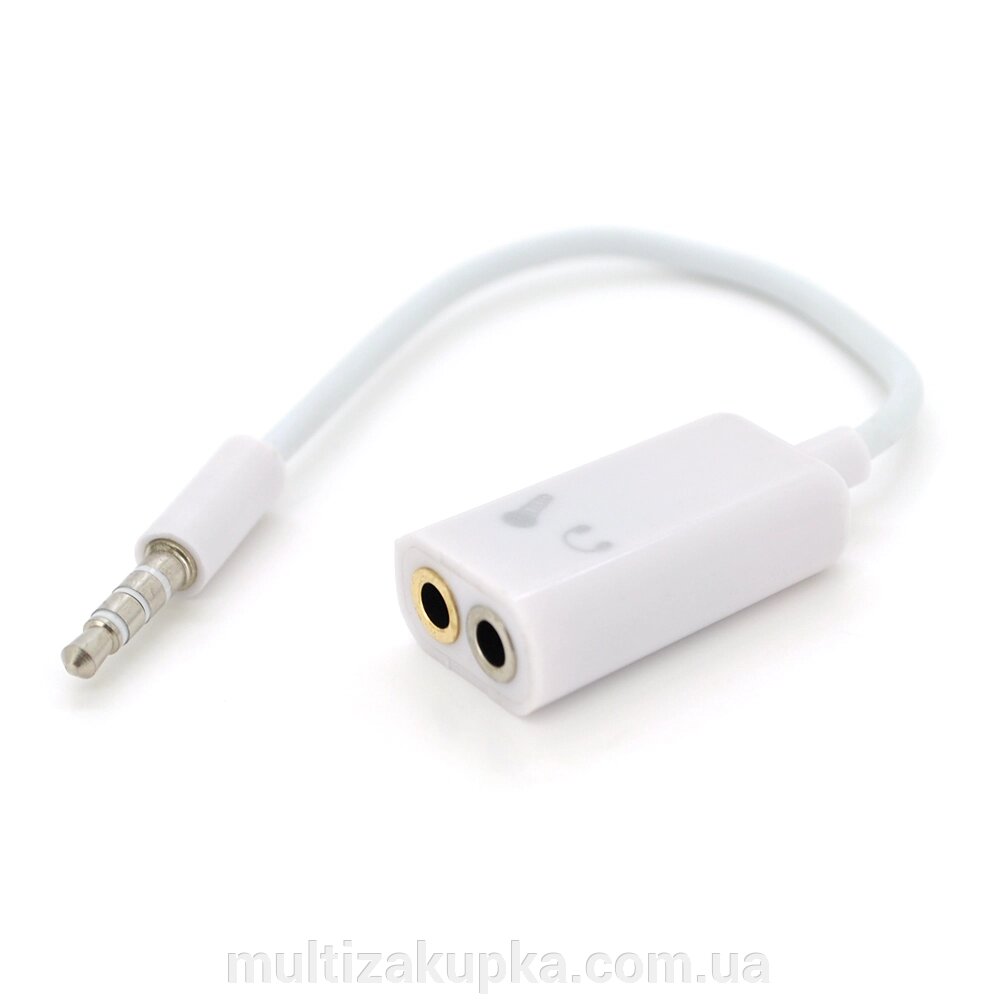 Спліттер Jack 3.5 (тато) => 2 * Jack 3.5 (мама) Stereo White, Пакет, Q500 від компанії Mультізакупка - фото 1