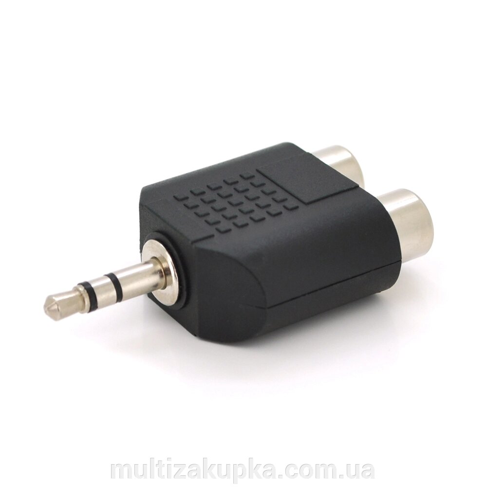 Спліттер Jack 3.5 (тато)/2*RCA (мама), Техпакет, Q100 від компанії Mультізакупка - фото 1