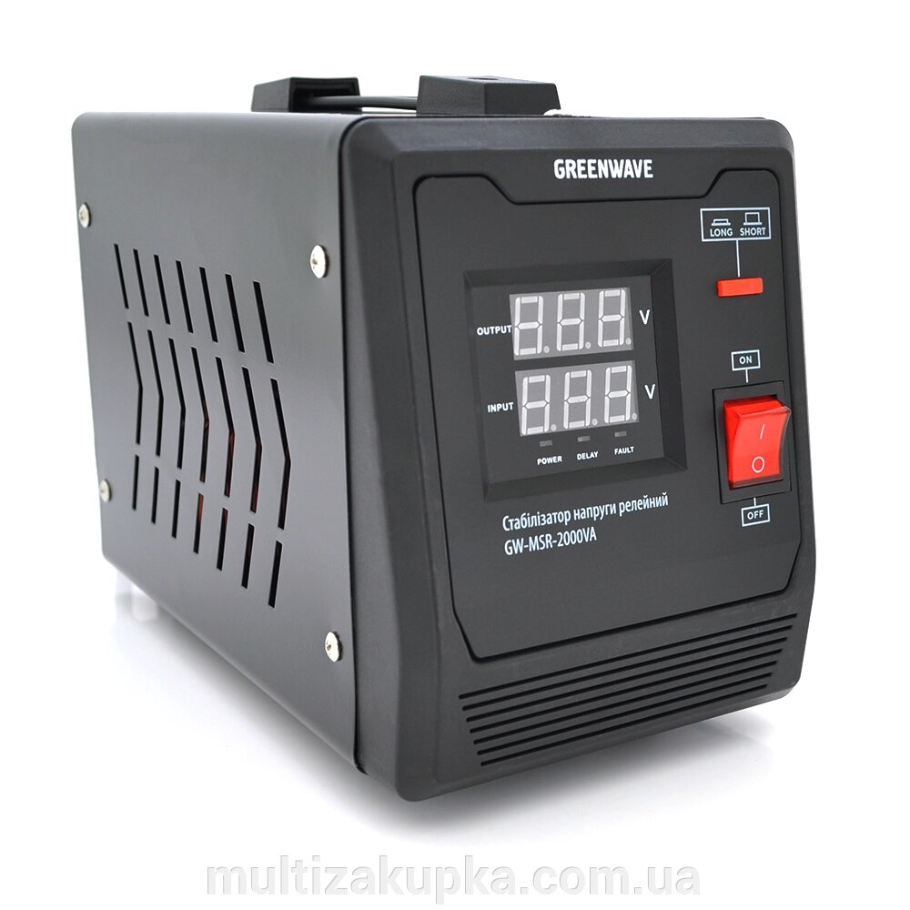 Стабілізатор напругі релейний Green Wave Mauser 2000VA ( 1400Вт ), 1xShuko, DC140-260V, AC2208%, BOX, Q4 від компанії Mультізакупка - фото 1