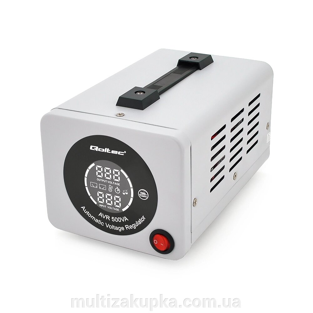 Стабілізатор Qoltec AVR-500VA, аналогова індикація, 400W, 1 schuko, Q6 від компанії Mультізакупка - фото 1