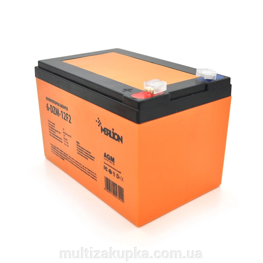 Тягова акумуляторна батарея AGM MERLION 6-DZM-12, 12V 12Ah F2 ( 151х98х101 мм ) Orange Q3 від компанії Mультізакупка - фото 1