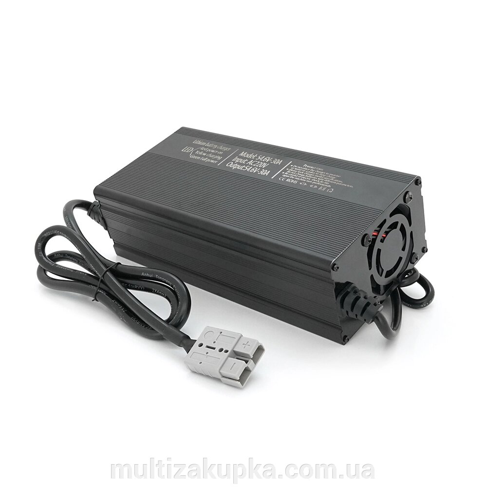 Зарядний пристрій для акумуляторів LiFePO4 48V, 25-30A, 185x88x60mm від компанії Mультізакупка - фото 1