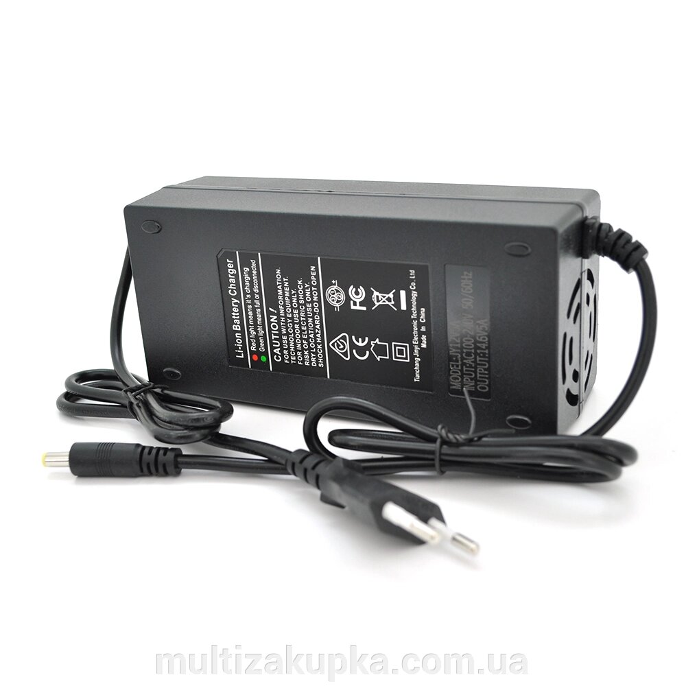 Зарядний пристрій Jinyi для акумуляторів LiFePO4 12V (14,6V),4S,5A, штекер 5,5,з індикацією, BOX від компанії Mультізакупка - фото 1