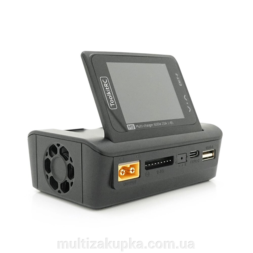 Зарядний пристрій ToolkitRC M9 600Вт, тип АКБ LiPo, LiHv, Li-ion, NiMh, LiFe, Pb, USB iнтерфейс, XT60, вхiд 7-35В, вес від компанії Mультізакупка - фото 1