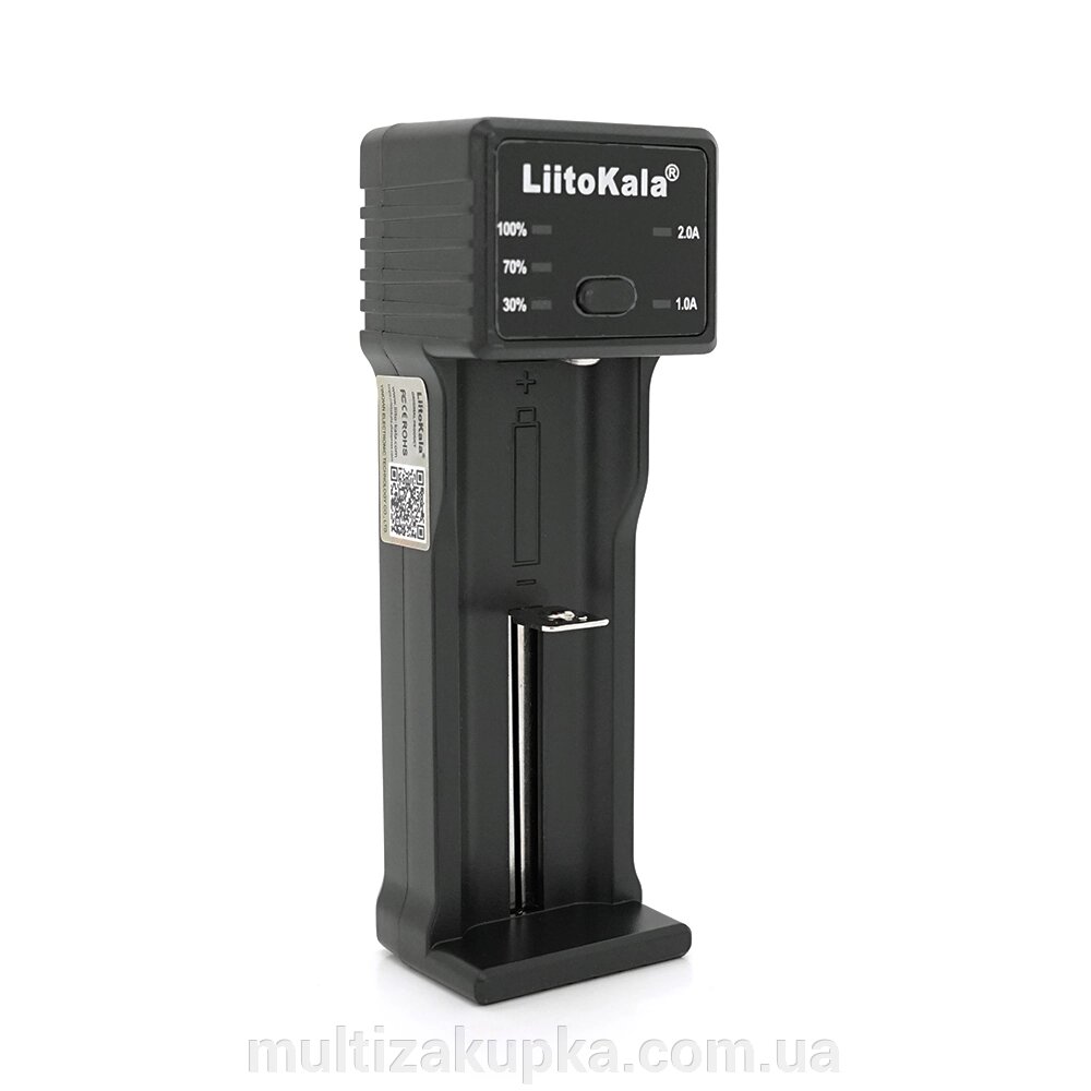 ЗУ універсальне Liitokala Lii-100C, 1 канал, LED дисплей, USB, підтримує 3.7V/3.8V Lion/3.2V Li-Fe/1.2V від компанії Mультізакупка - фото 1