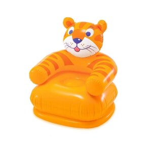 Дитяче надувне крісло «Тигр» Intex 68556, 65 х 64 х 74 см, оранжеве