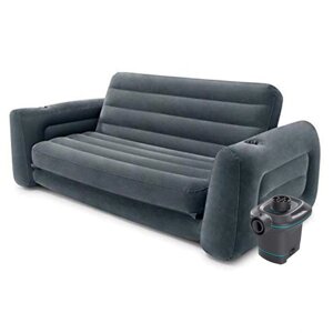 Надувний диван-трансформер Intex 66552-3, 224*203*66 см, з електронасосом