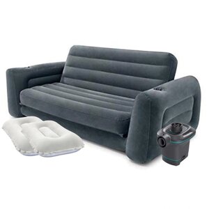 Надувний диван-трансформер Intex 66552-4, 224*203*66 см, з електронасосом і подушками