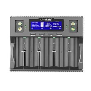 Зарядний пристрій LiitoKala Lii-D4XL, 4x21700, 18650, 26650, 26700, 32700, AAA, 9V