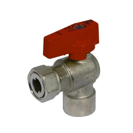 527004040F Кран кутовий Ø1/2" В х 1/2 "В з накидною гайкою red / червоній BIANCHI F. lli S. p.A. від компанії Boilerroom - фото 1