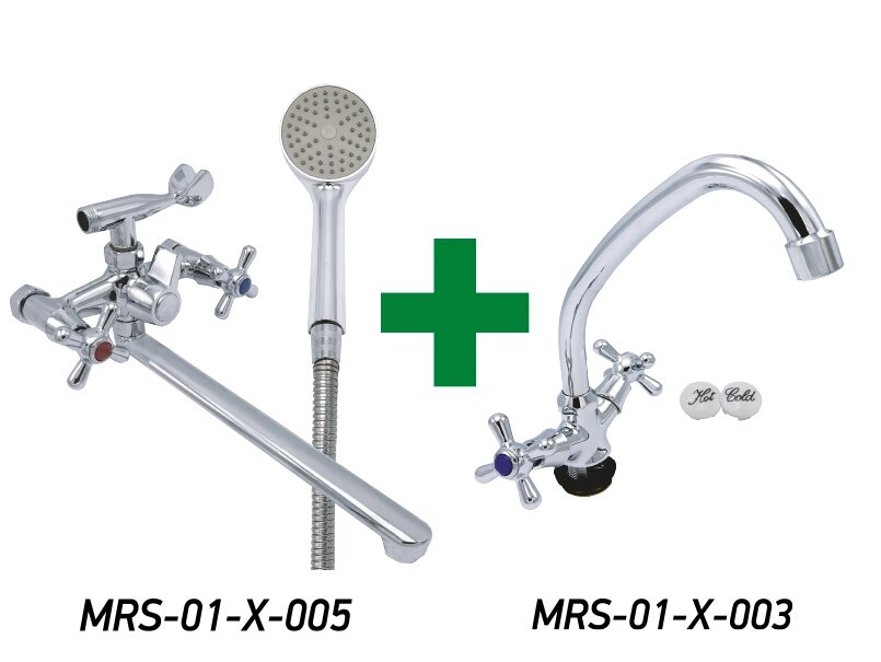 АКЦІЯ! Комплект змішувачів: (MRS-01-X-005-1шт.)+(MRS-01-X-003-1шт.) MILLZ від компанії Boilerroom - фото 1