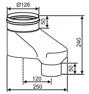 Bosch AZ 406 / Адаптер для двотрубної системи, DN80-80 -80/125 мм старий артикул 7716050082 / 7747380046