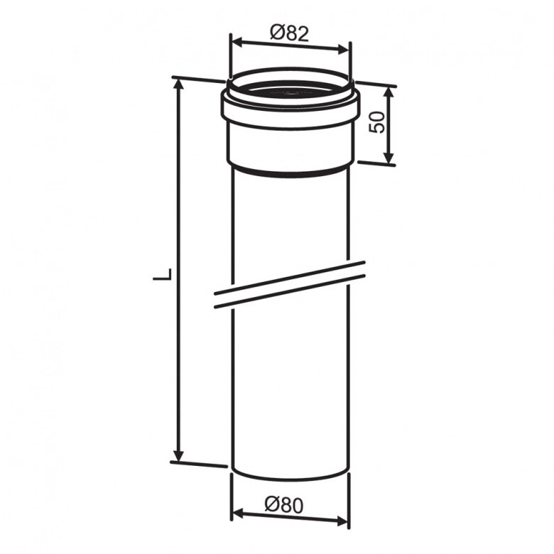 Bosch AZ 409 / Подовжувач L=500 мм, DN80 мм ((старий артикул 7716050085 / 7747380049)) від компанії Boilerroom - фото 1