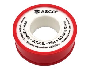 Фум-стрічка 12mm0.1mm15м (0.2g/cm3) ASCO Turkey 10/500