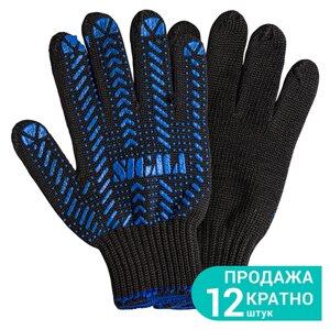 Рукавички трикотажні з ПВХ крапкою р10 Актив чорні Sigma 9442471