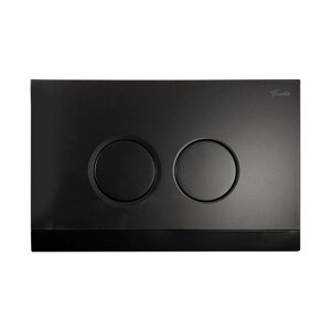 Панель смыва черная круглая кнопка для инсталляции 80мм FLUENTA PESTAN