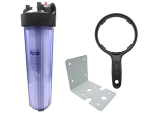 Колба BigBlue 20" Tiger Filtration прозора (пластикові. різьби/макс12атм) + картридж 1/4